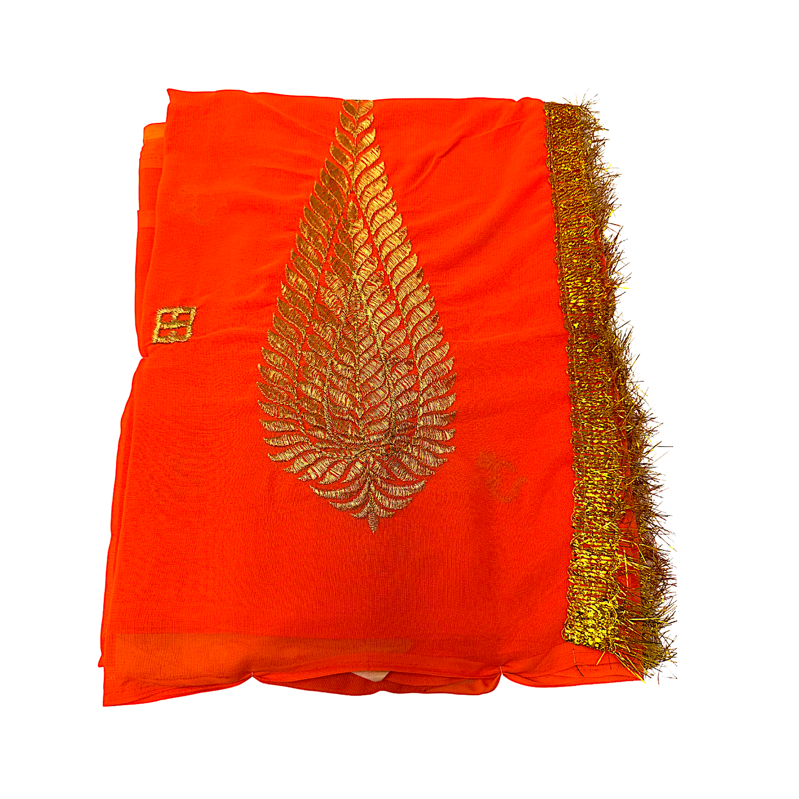 Sari for Puja Orange Color