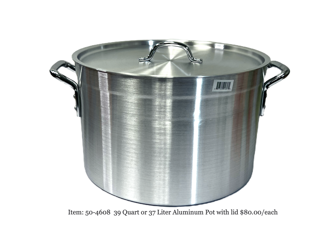 Aluminum Pot with Lid 39.3Qt, 37L 3mm Thick