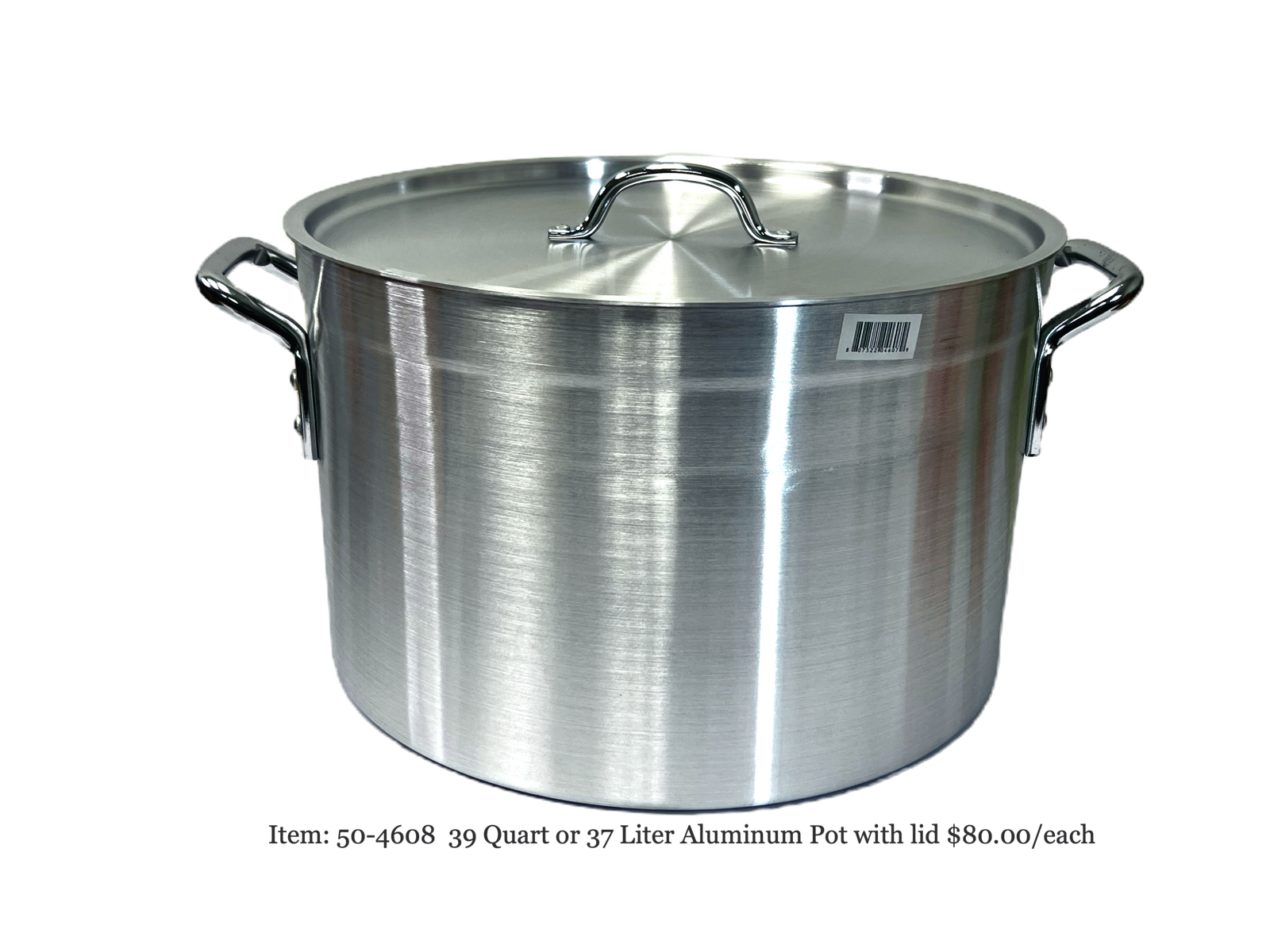 Aluminum Pot with Lid 39.3Qt, 37L 3mm Thick