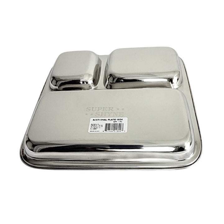 Lunch Tray Junior 9.5 Inch Square 3 Sectional - view 3