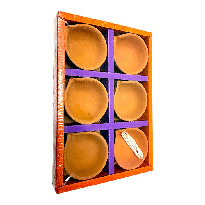 6 pack 3.5" plain EKV diya with wicks