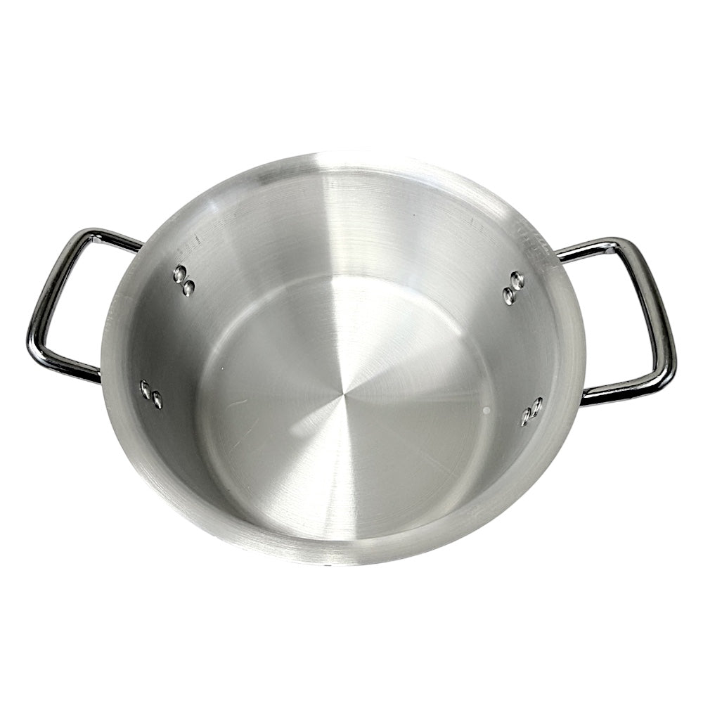 Aluminum Pot with Lid - 11.7Qt, 11L 3mm Thick W: 12 Inch H6 Inch - view 3