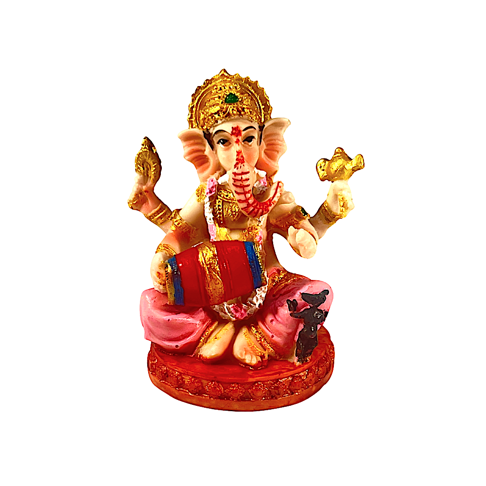 Ganesh with Dholak 3.5 Inch Idol