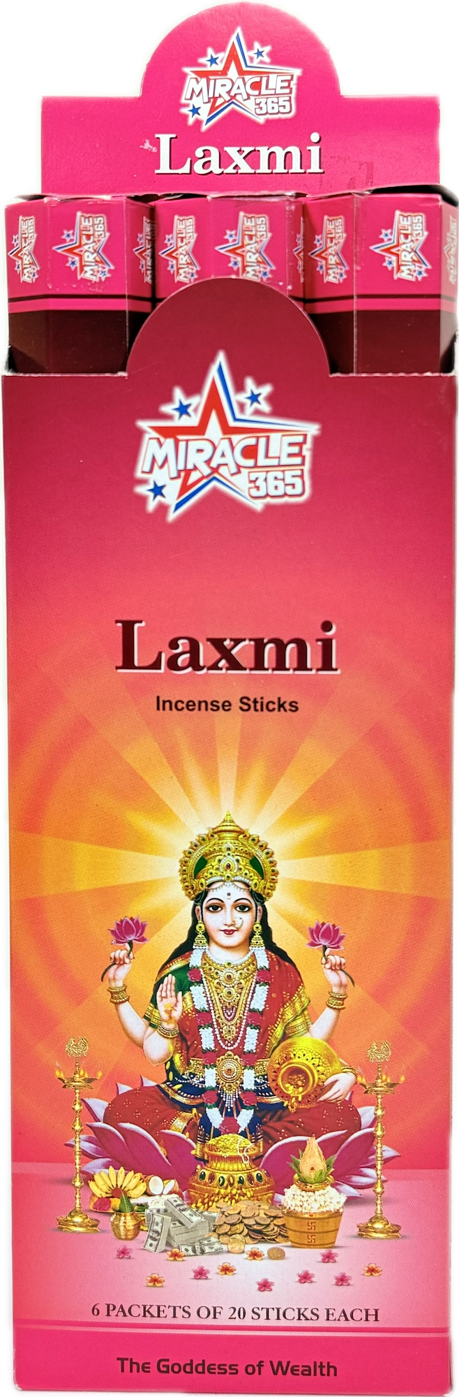 Miracle 365 Laxmi Incense (6 hex tubes*20sticks) - view 2