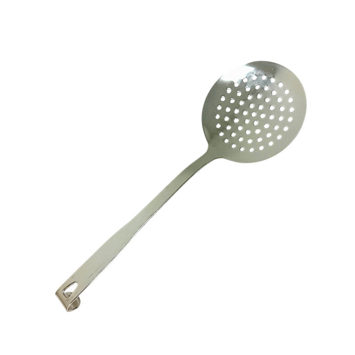 Heavy Duty Stainless Steel Skimmer Spoon | Jhara Frying Strainer with Long Handle