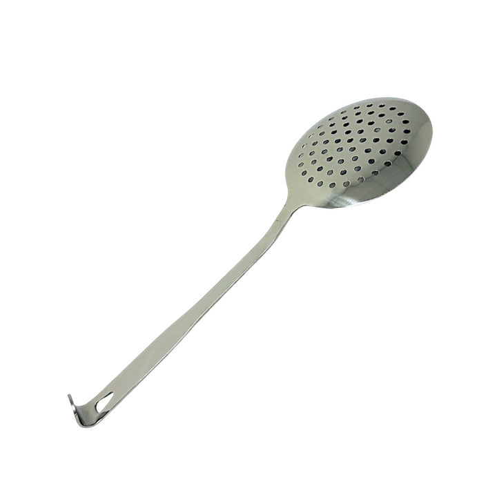 Heavy Duty Stainless Steel Skimmer Spoon | Jhara Frying Strainer with Long Handle