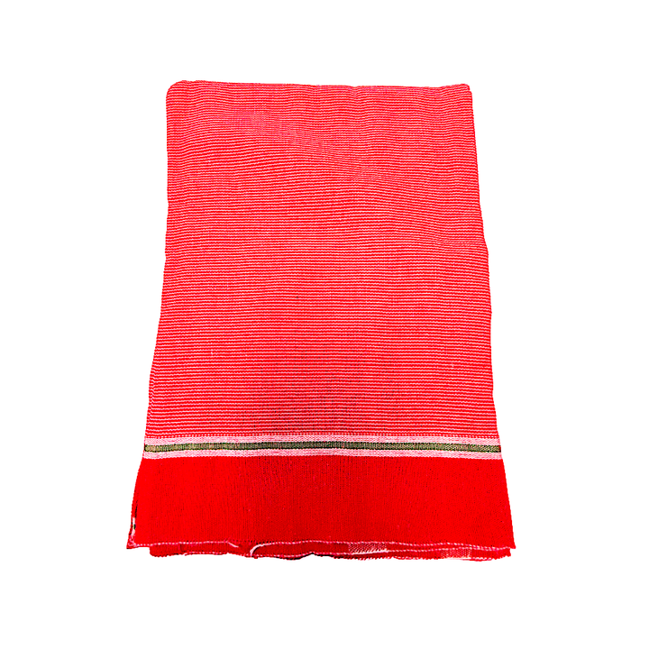 Red Gamcha Cotton 56x24 Inch, Each