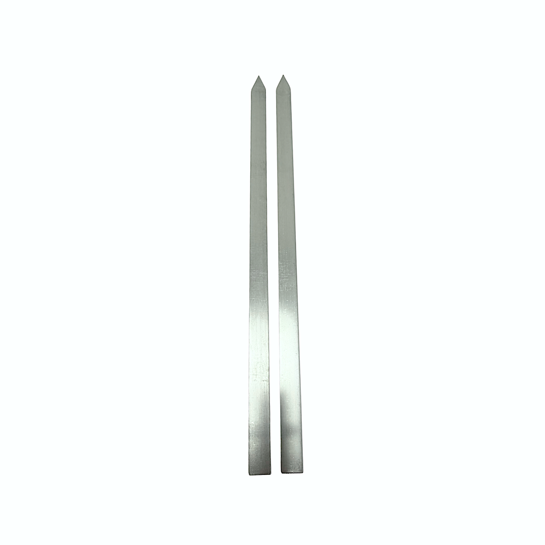 2 Pc, Flat (1 Inch wide), Stainless Steel BBQ Skewers, 24 Inch