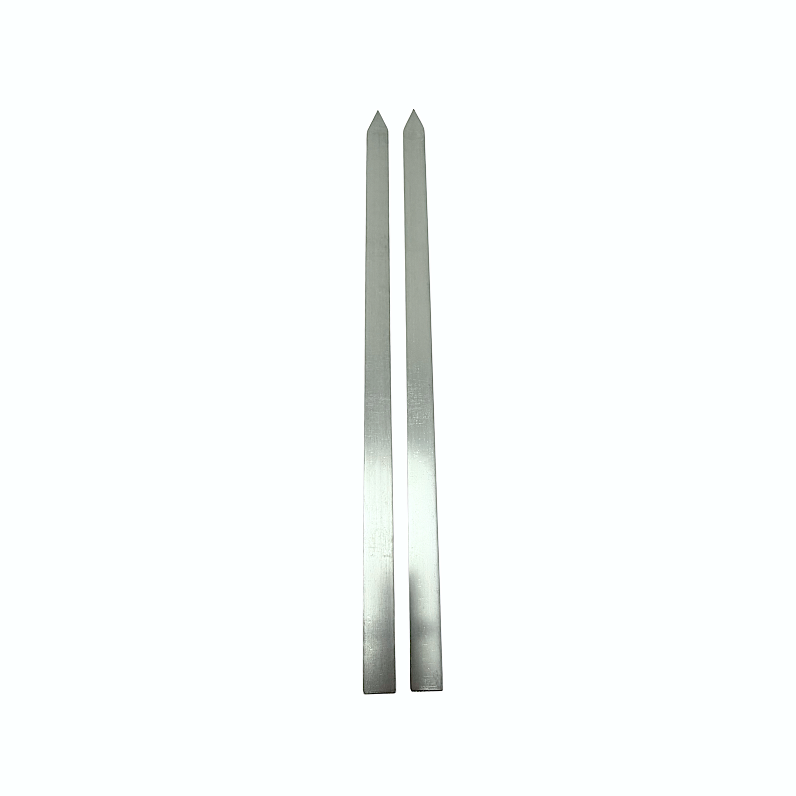 2 Pc, Flat (1 Inch wide), Stainless Steel BBQ Skewers, 24 Inch