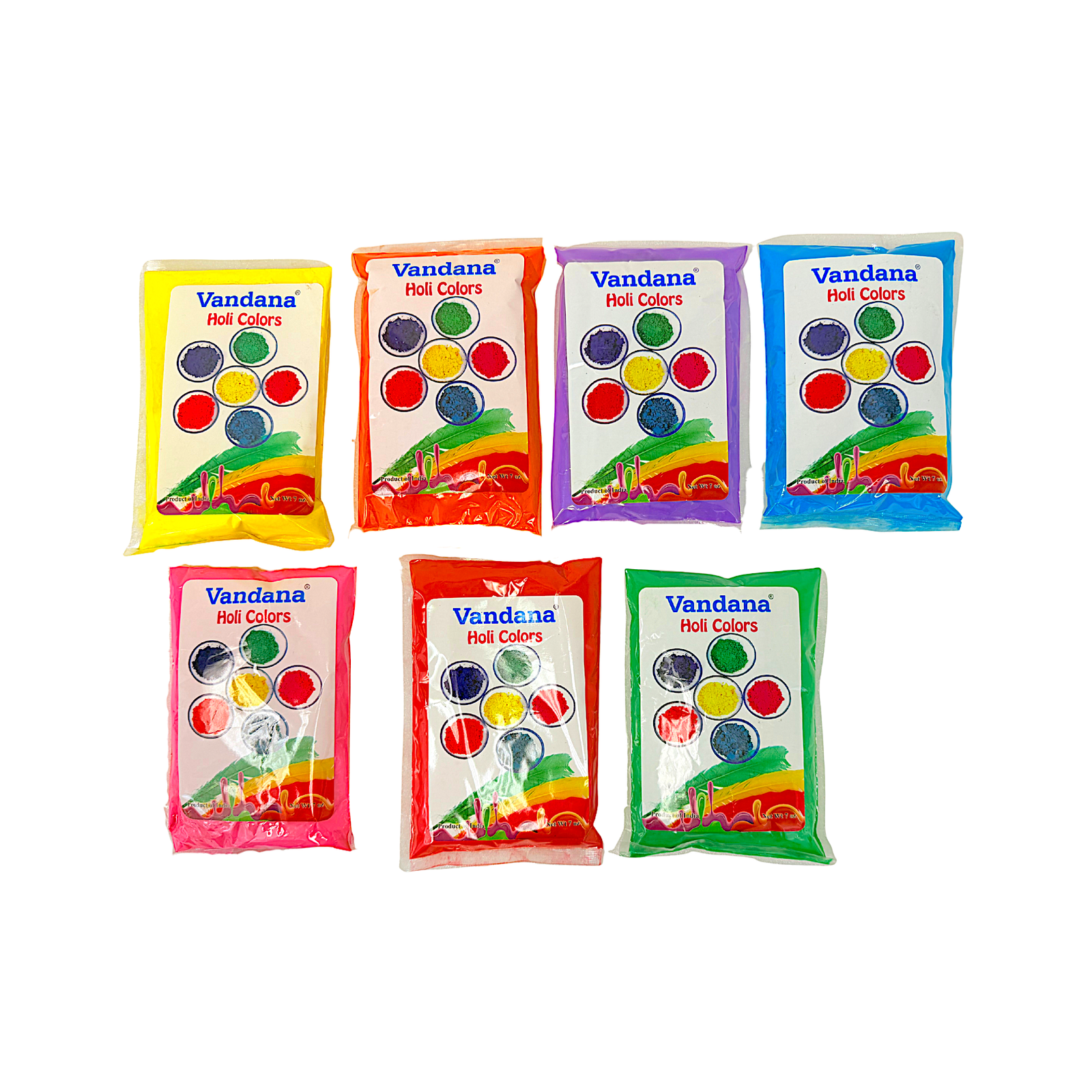 Vandana Holi Color (Assorted Colors) 24 pcs