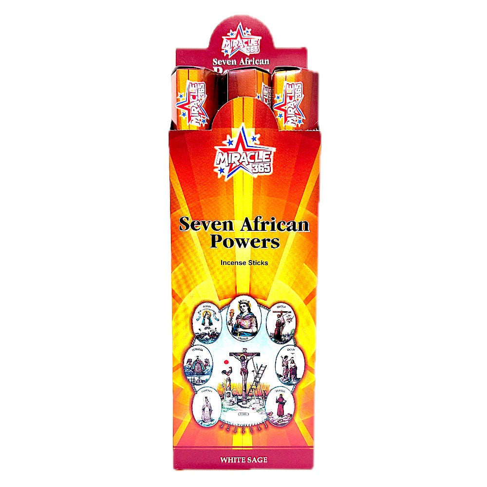 Seven African Powers (6 tubes of 20 incense sticks each) White Sage