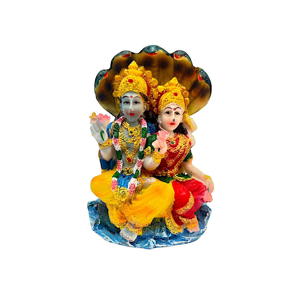 Vishnu and Laxmi 4 Inch Idol