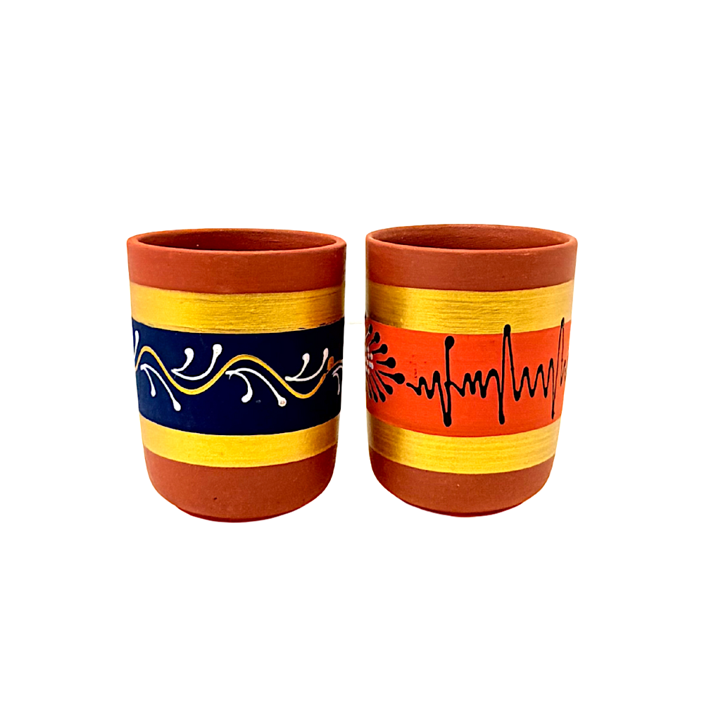 Clay Glass Painted 3515 (Price per glass) - view 2