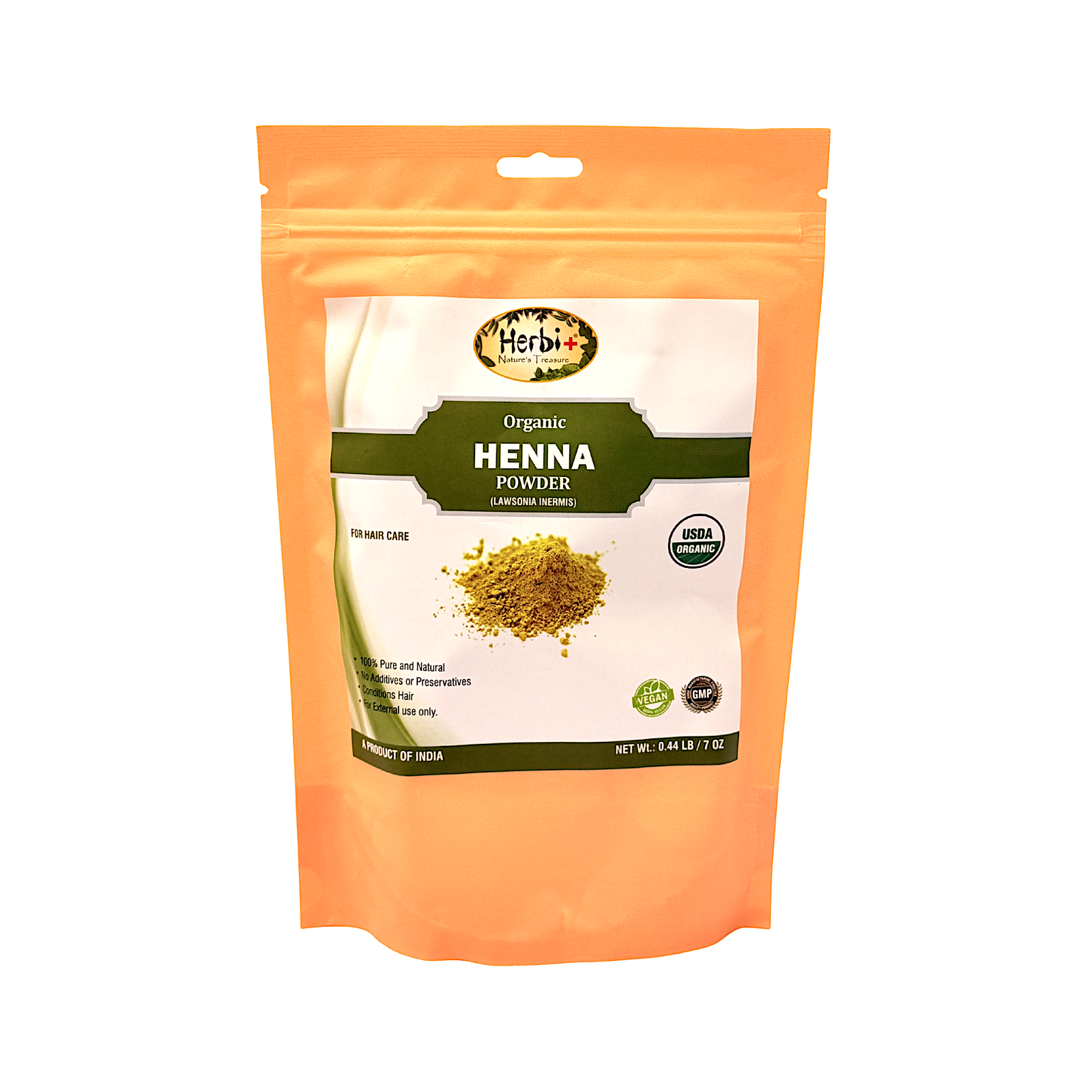Organic Herbi Plus Henna Powder for Hair 200 g 7 oz
