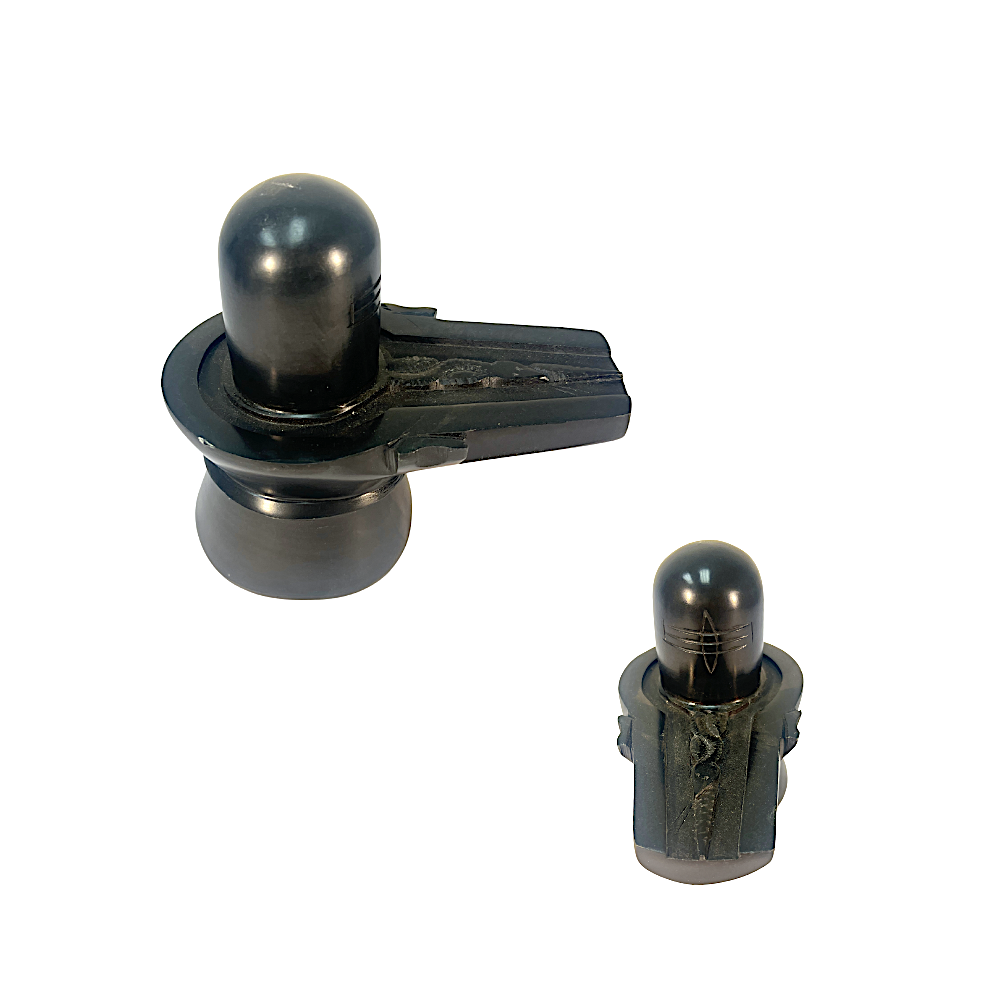 Shivling 10 Inch (Black Marble) - view 2