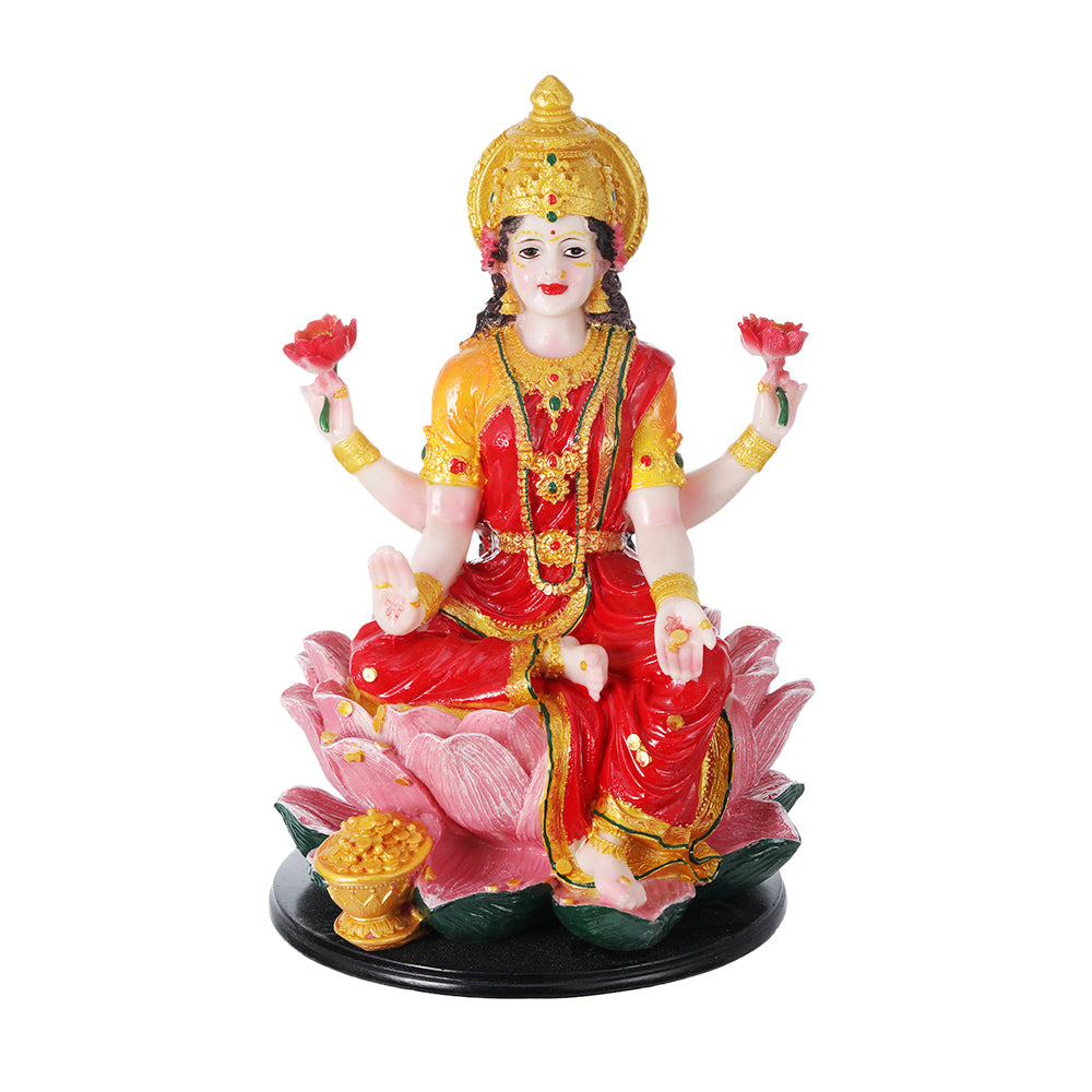 Goddess Laxmi 11 Inch Sitting Glossy Idol