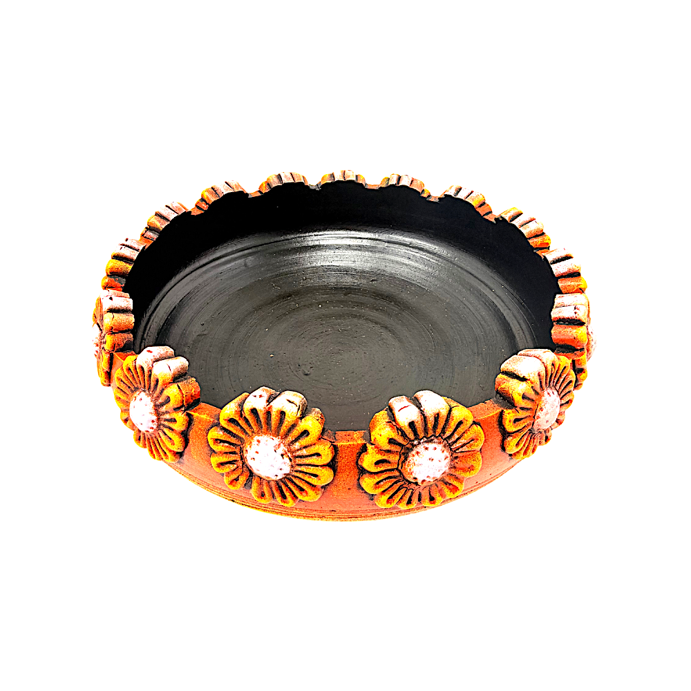 Clay Urli with Flower Patterns, 14 Inch
