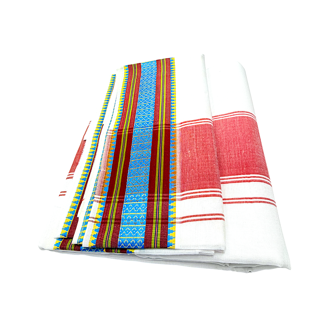 Cotton Dhoti with Border 4.5 Meter (each) - view 7