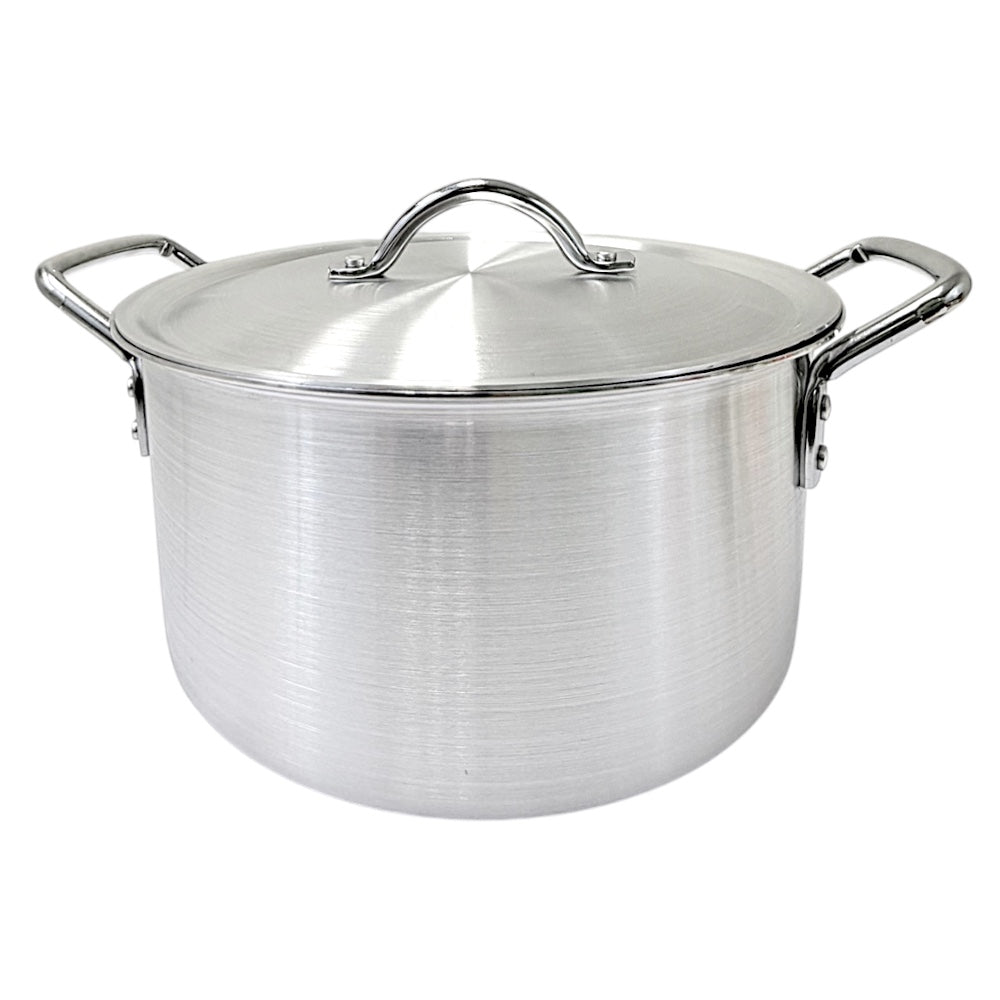 Aluminum Pot with Lid 11.7Qt, 11L 3mm Thick W: 12 Inch H 6 Inch