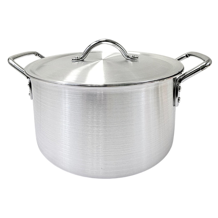 Aluminum Pot with Lid 11.7Qt, 11L 3mm Thick W: 12 Inch H 6 Inch