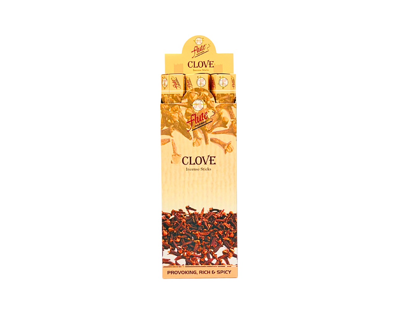 Flute Brand Clove (6 tubes of 20 incense sticks each)