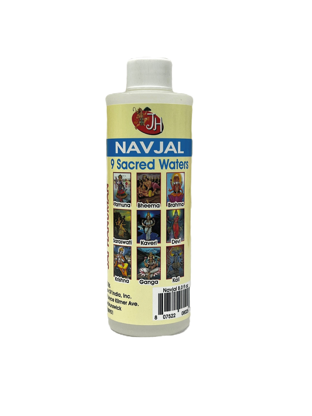 Navjal From 9 Sacred Indian Rivers for Pooja Navgreh 8.0 oz Bottles (Pack of 10 bottles)