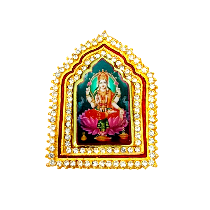 Kulin Car Dashboard Gold Mandir Shape Frame 3 Inch High (Assorted ) - view 2