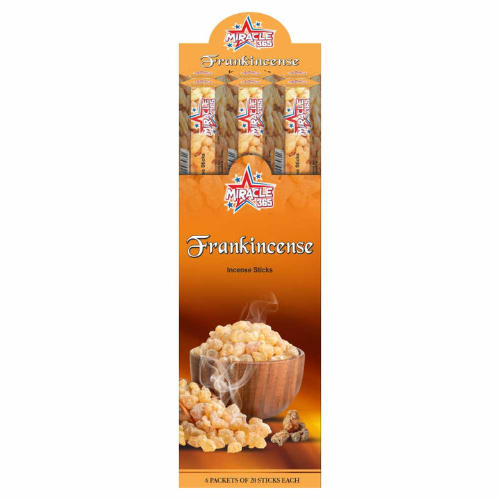 Miracle 365 Frankincense (6 tubes of 20 incense sticks each)
