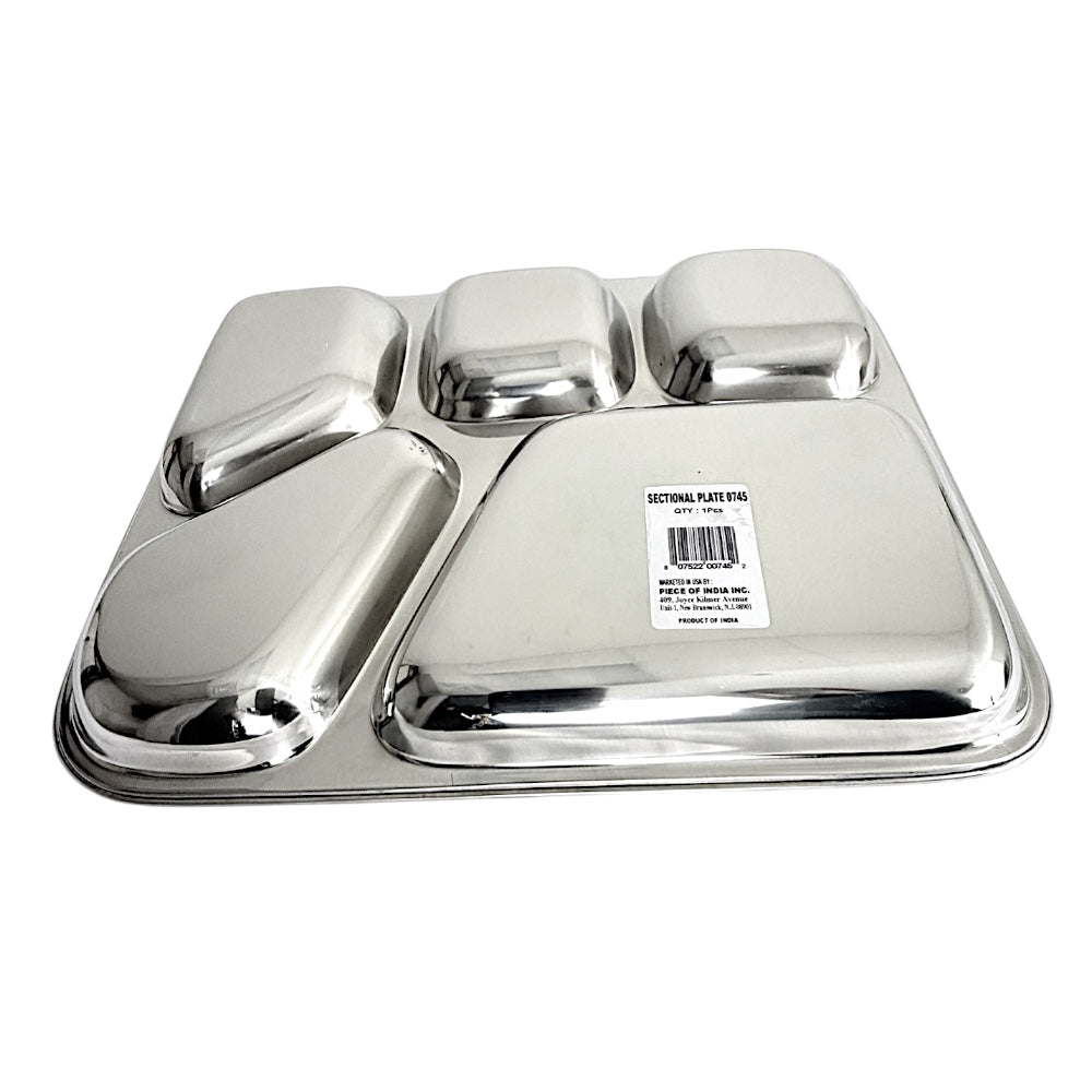 Lunch Tray L:14 Inch W: 12 Inch 5 Sectional - view 2