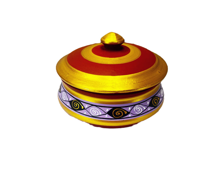 2 Liter Dahi Handi (Clay pot to make yogurt) Hand Painted