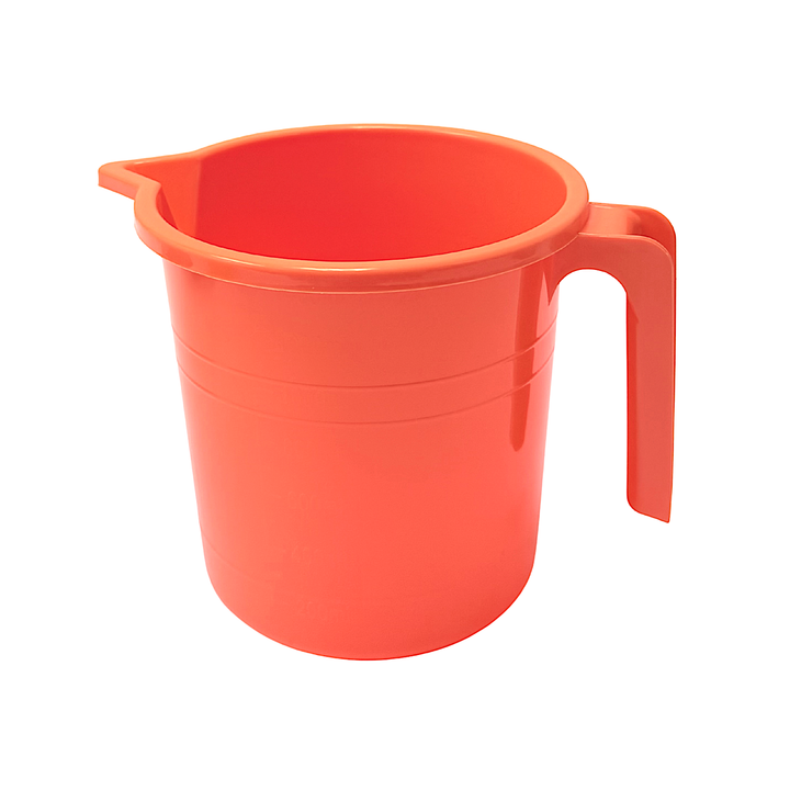 Large Plastic Water Mug with Handle, 1.4L (Assorted Colors)(Pack of 4)