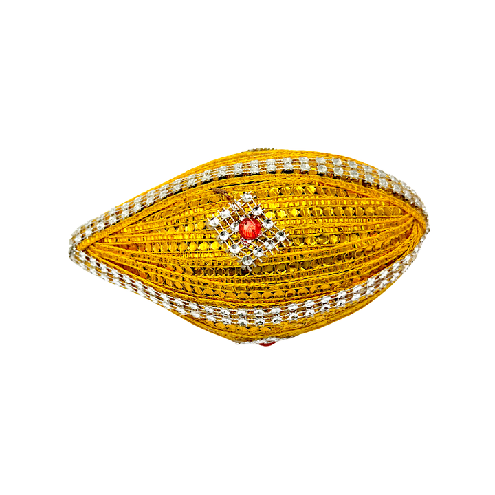 Fancy Wedding Coconut with Shiny Gold and Silver Decor - view 3