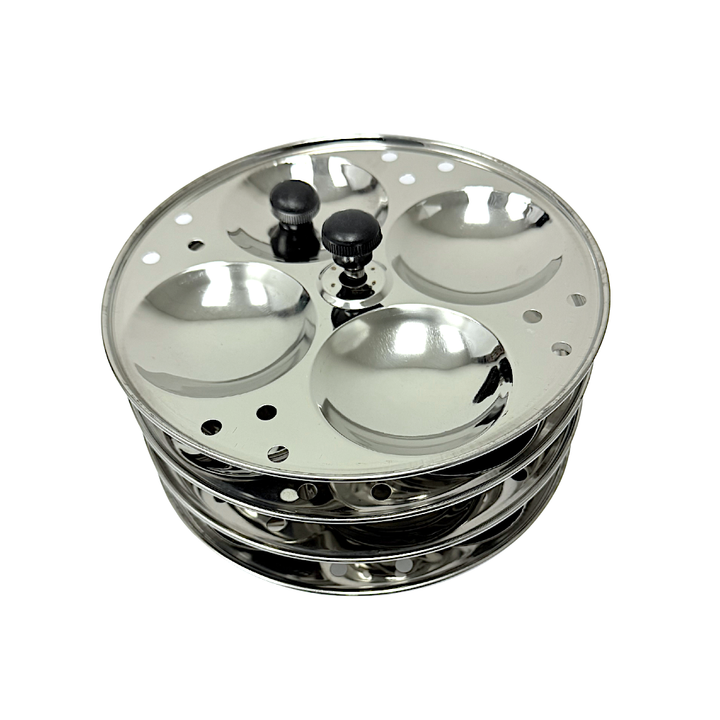 Stainless Steel Idli Stand Makes 16 Regular Size Idlis (4 Plate)