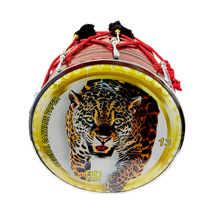 Bhangra Dhol – Handcrafted Rope-Tuned Drum with Brass Fittings, Size 13