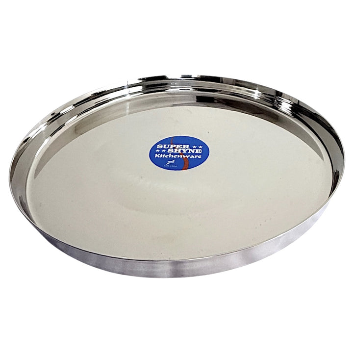 Steel Plate (Thali) with Bent Edges 24 Inch