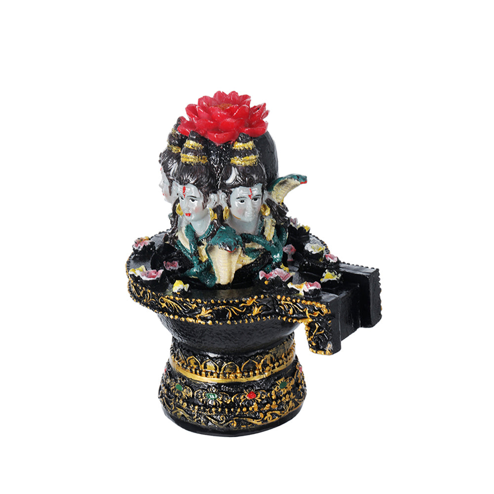Shivling with 3 Shiva Faces 5 Inch Glossy - view 3