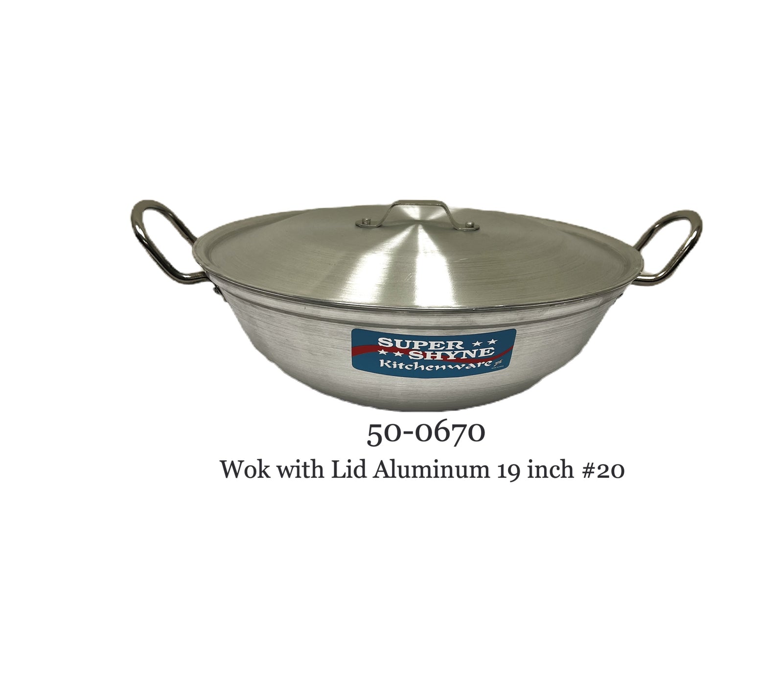 Aluminum Kaadai (wok) 19 Inch Across with Lid