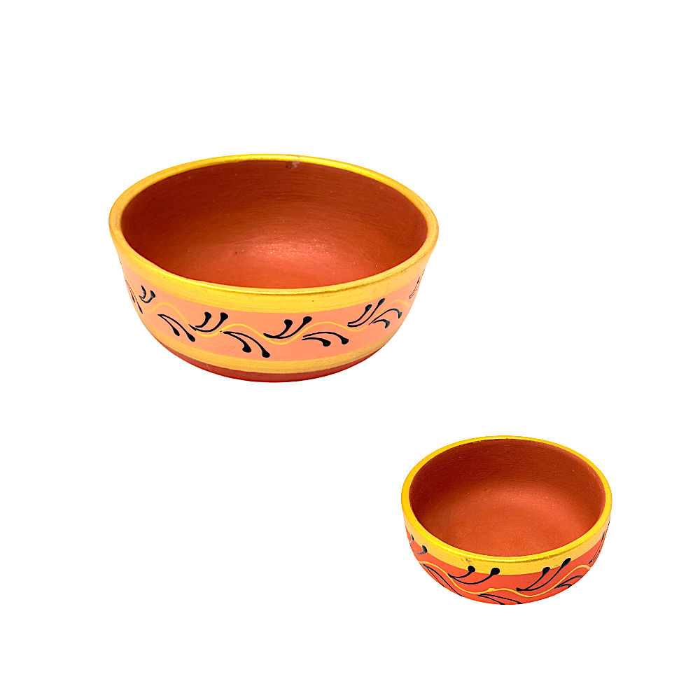 Clay Bowl 3520 Assorted Colors. Color and Design May Vary - view 2