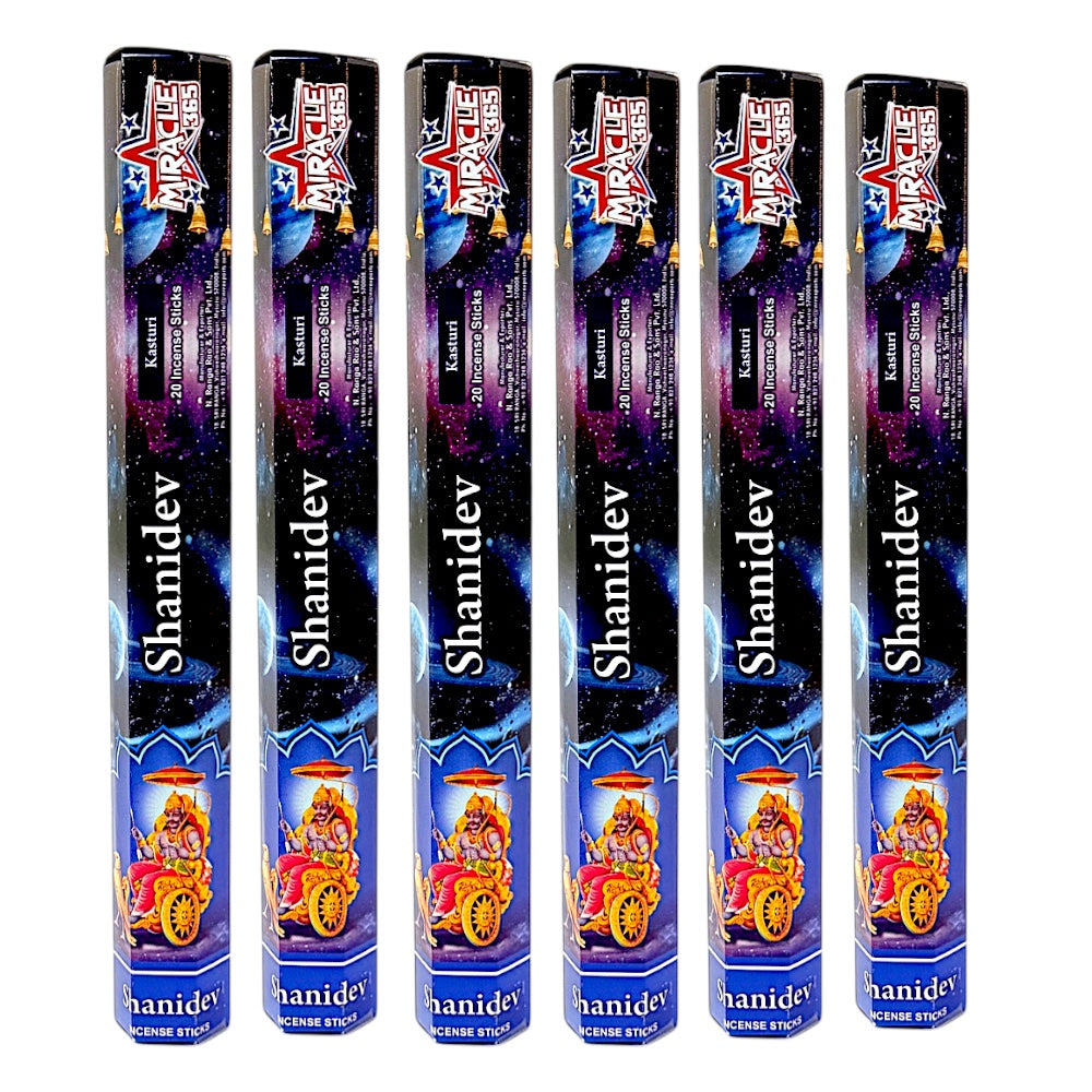 Shanidev Incense Sticks (6 tubes of 20 sticks) Fragrance Kasturi - view 2
