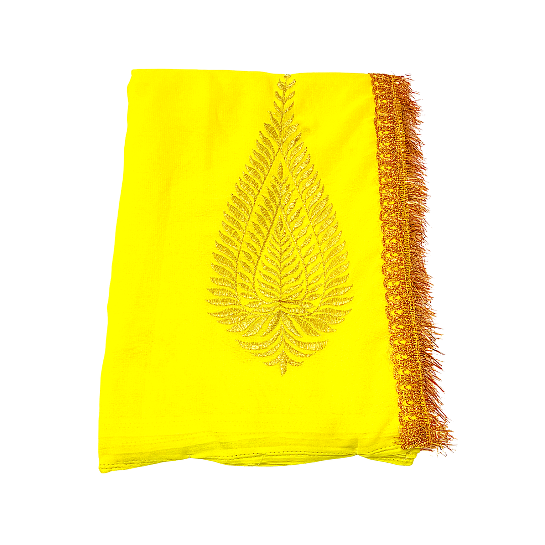 Sari for Puja Yellow Color