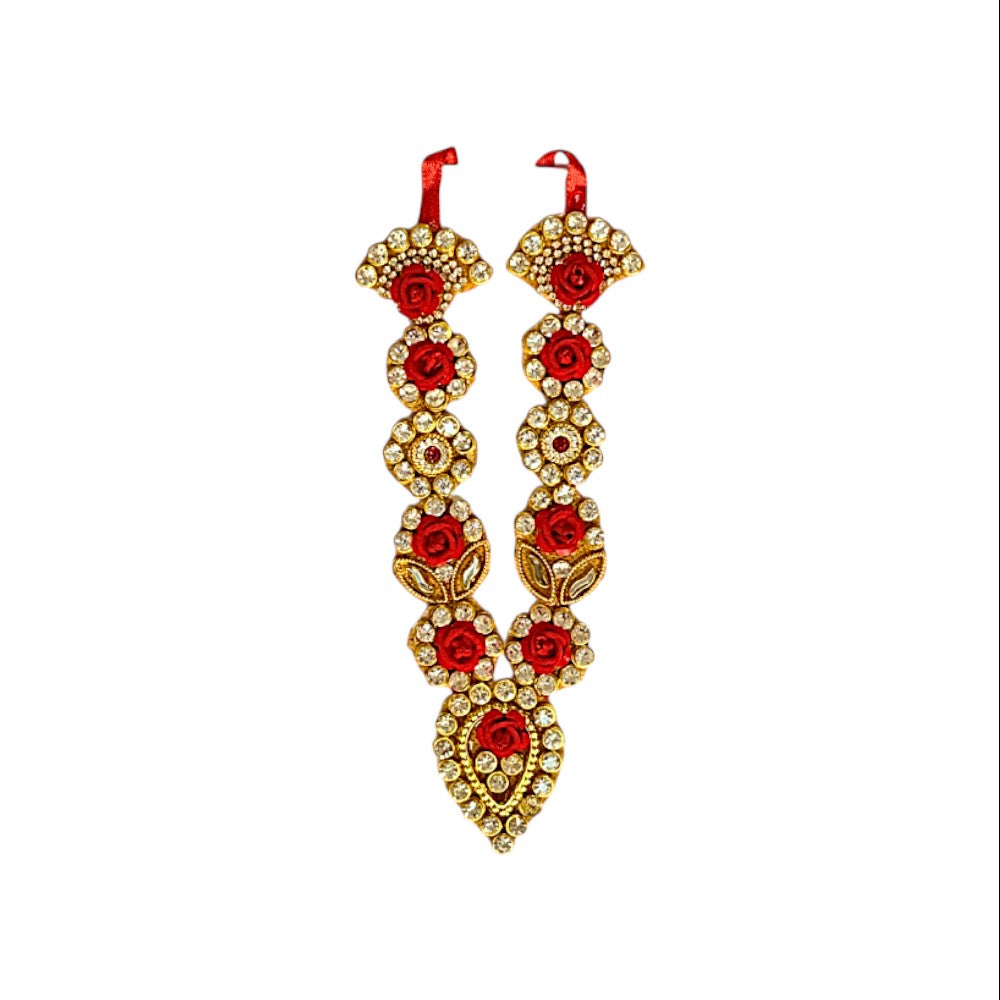 Garland for Devi/Devta (Hindu Deities) with Jewels, 7 Inch