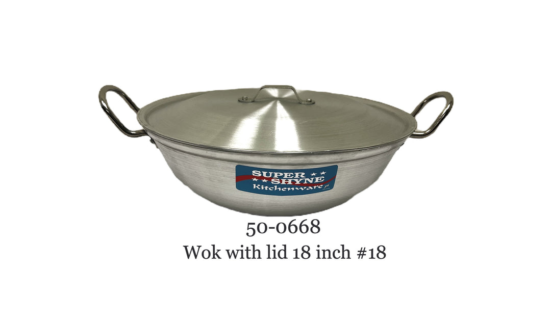 Aluminium Kadai (wok) with Handles with Lid