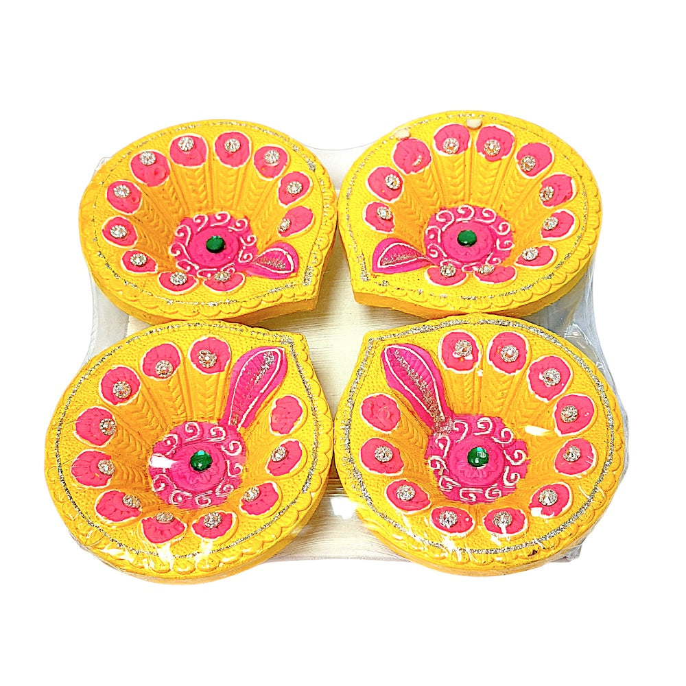Colorful Diya (pack of 4) Morpich
