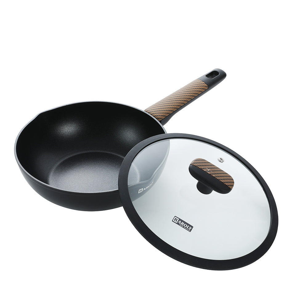 Wok Non Stick 9.5 Inch W Fancy Handle - view 2