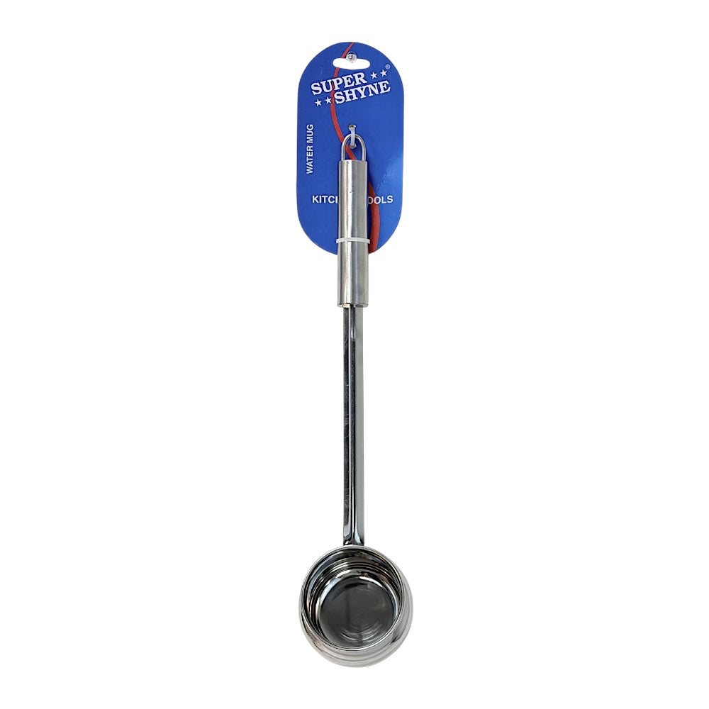Super Shyne Stainless Steel Water Mug | Long Handle Dipper Ladle