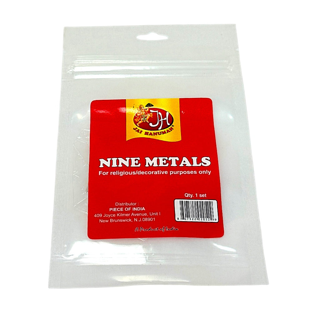 Jai Hanuman Nine Metals nav dhatu puja pouch, front label