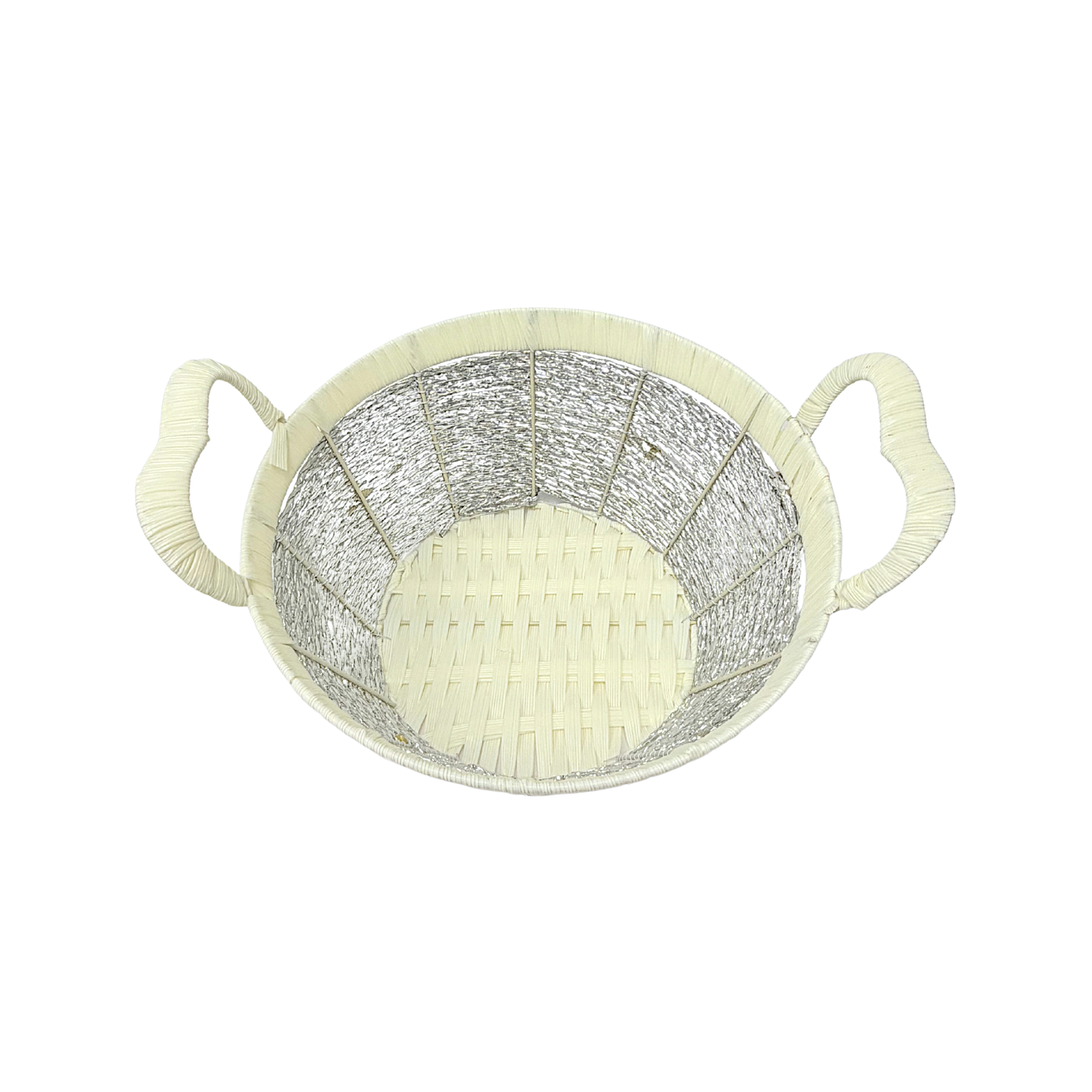 Mkaurs Oval Basket with Silver Weaving