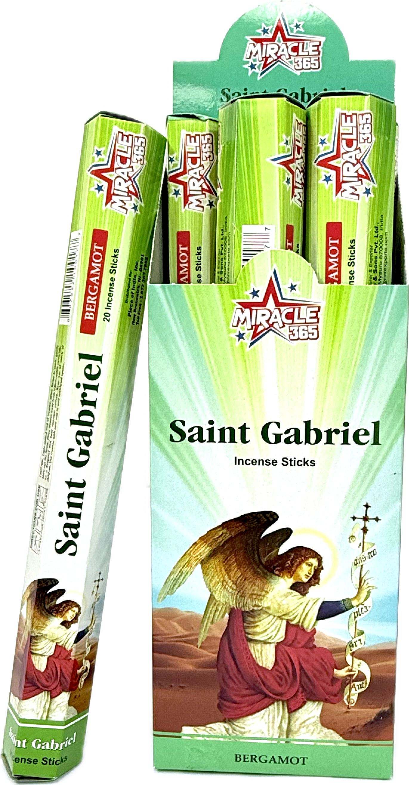 Miracle 365 Saint Gabriel (6 tubes of 20 incense sticks each) Bergamot