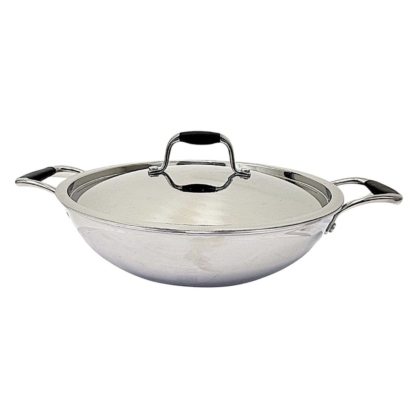 Wok 3 Ply 18/8 Steel with Steel Lid 4 Qt