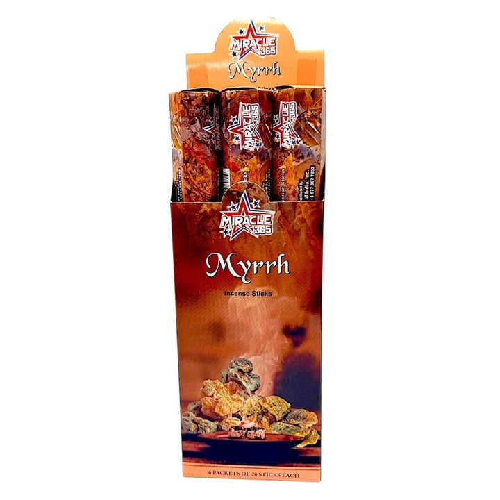 Miracle 365 Myrrh (6 tubes of 20 incense sticks each)